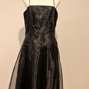 Wtoo Black Strapless Gown by Watters and Watters NWT